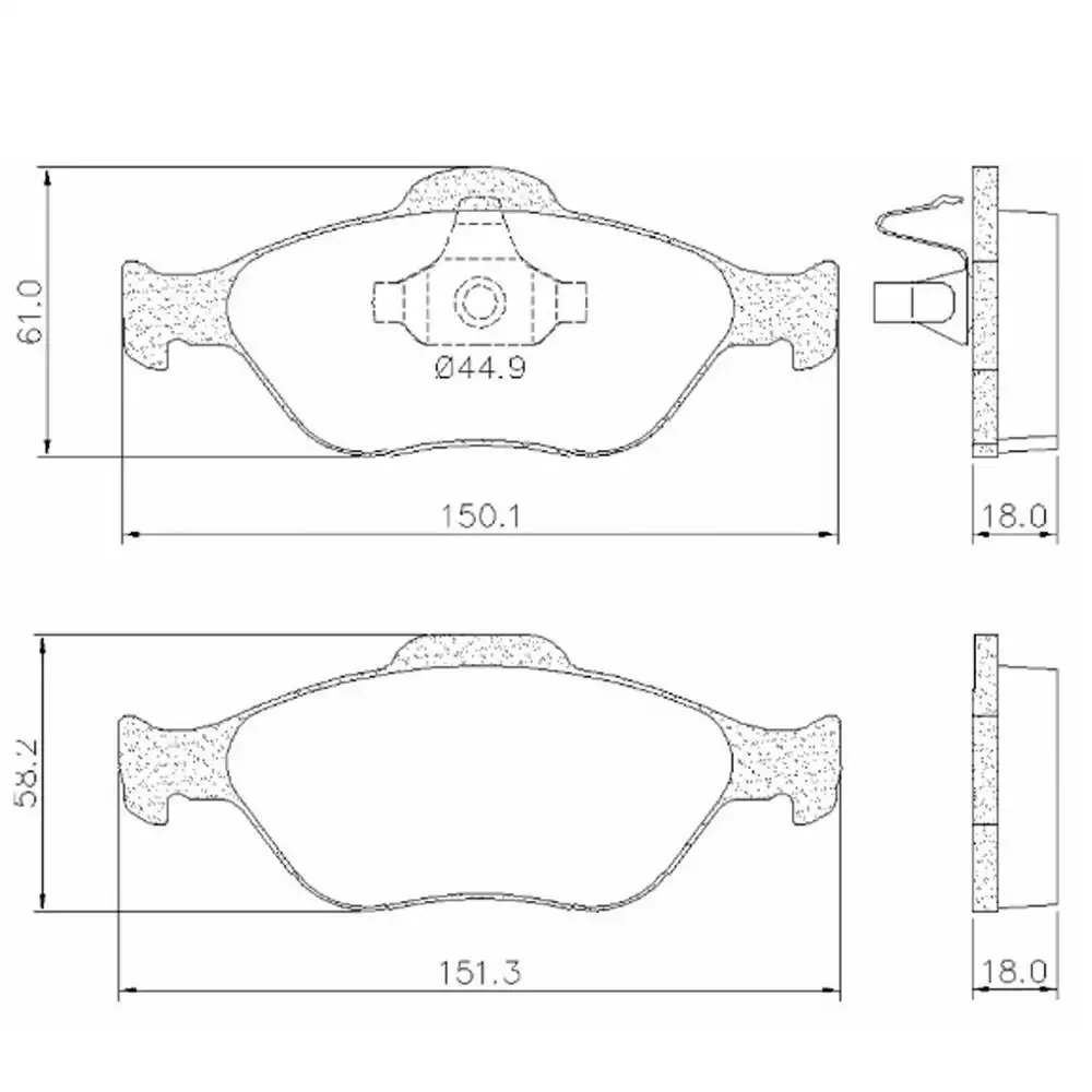 PASTILHA FREIO DIANTEIRA ECOSPORT 1.0 SUPERCHARGER 2009/