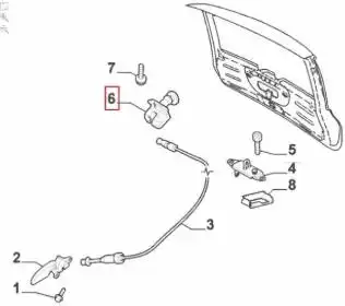 FECHADURA PORTA MALAS FIAT UNO 2011 A 2021