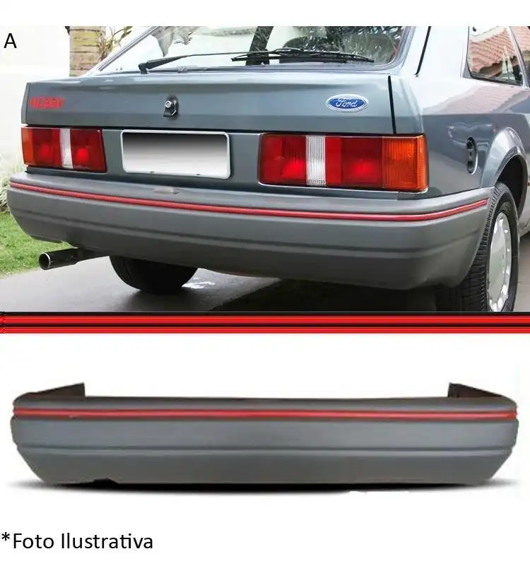 PARACHOQUE TRAS ESCORT HOBBY 87/ CINZA CLARO S/ ES (REPARADO