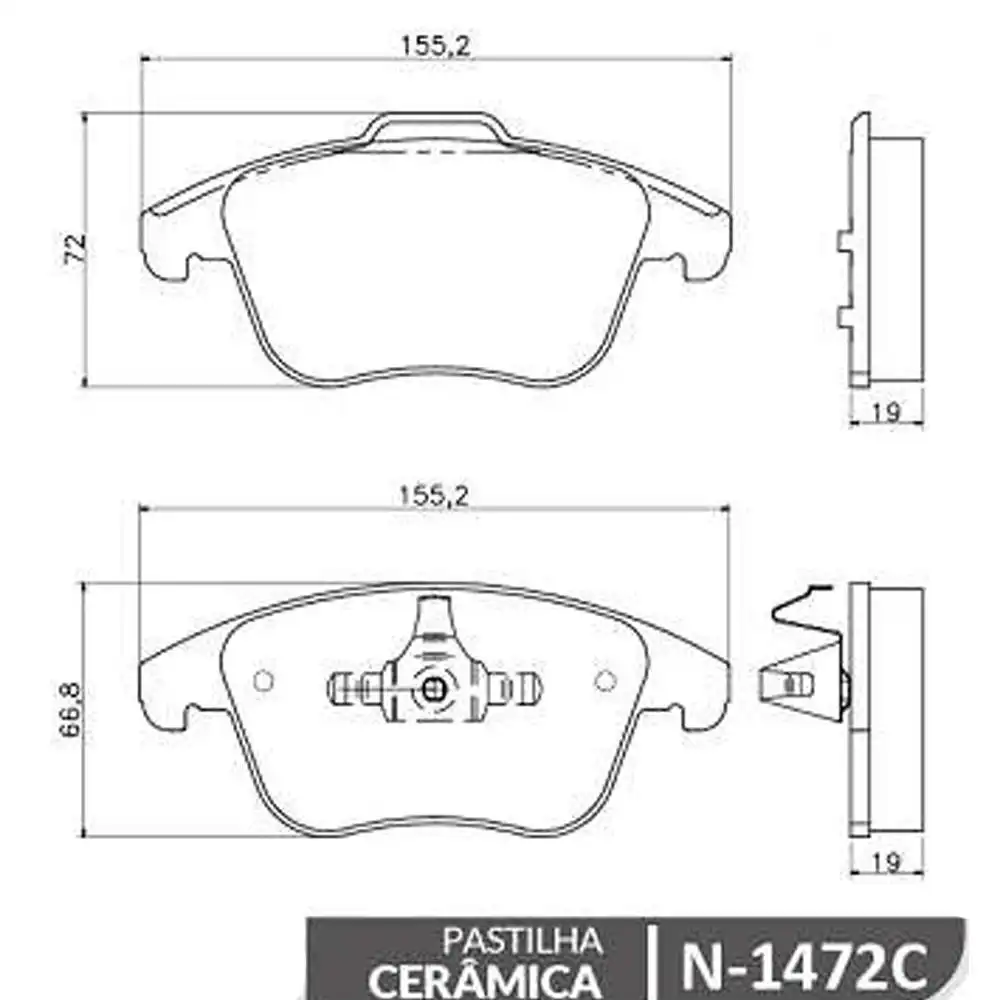 PASTILHA FREIO DIANTEIRA LAND ROVER EVOQUE 2.0 2011/ CERAMIC