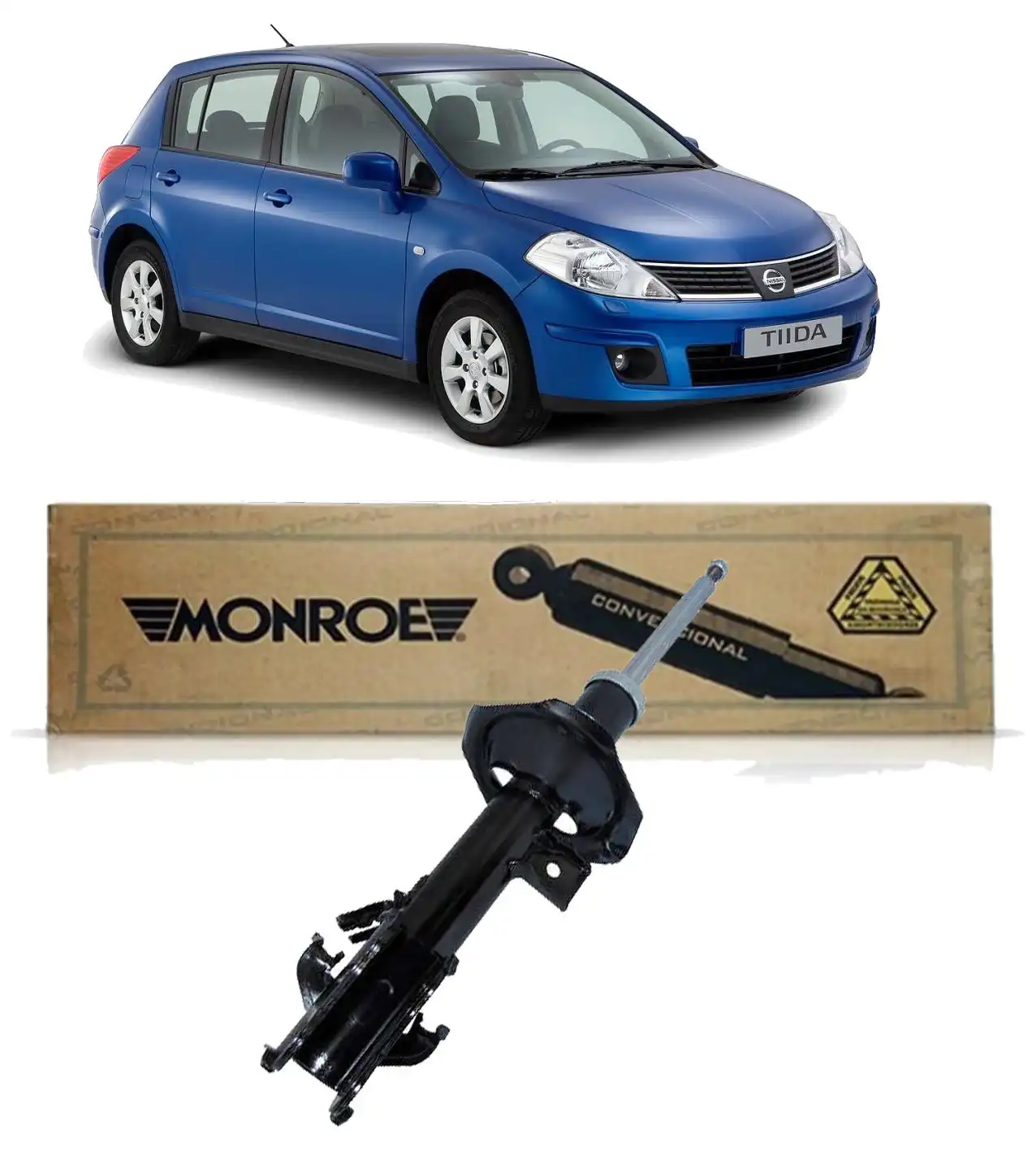 AMORTECEDOR DIANTEIRO NISSAN TIIDA 2007 A 2013 ESQUERDO