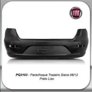 PARACHOQUE TRAS FIAT SIENA 2008 2012 PRETO LISO
