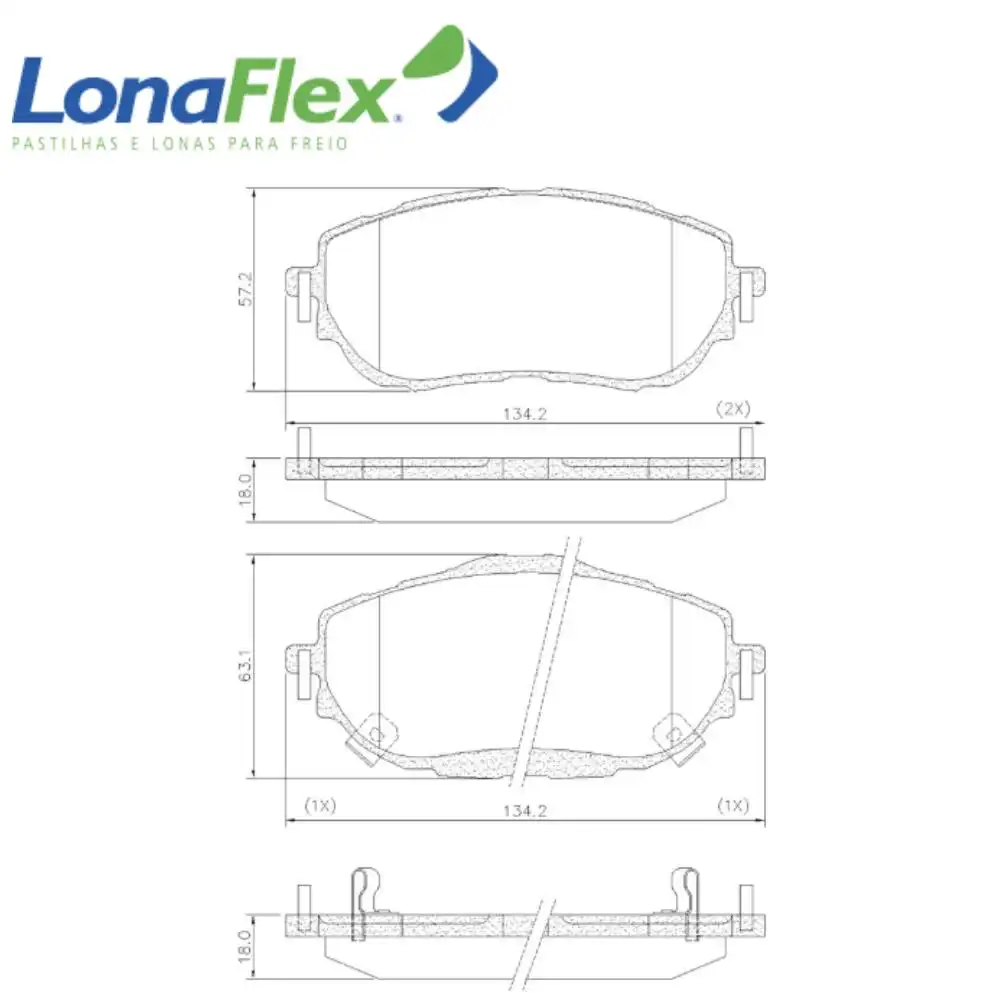 PASTILHA FREIO DIANTEIRA TOYOTA COROLLA 1.8 2.0 2014 A 2019