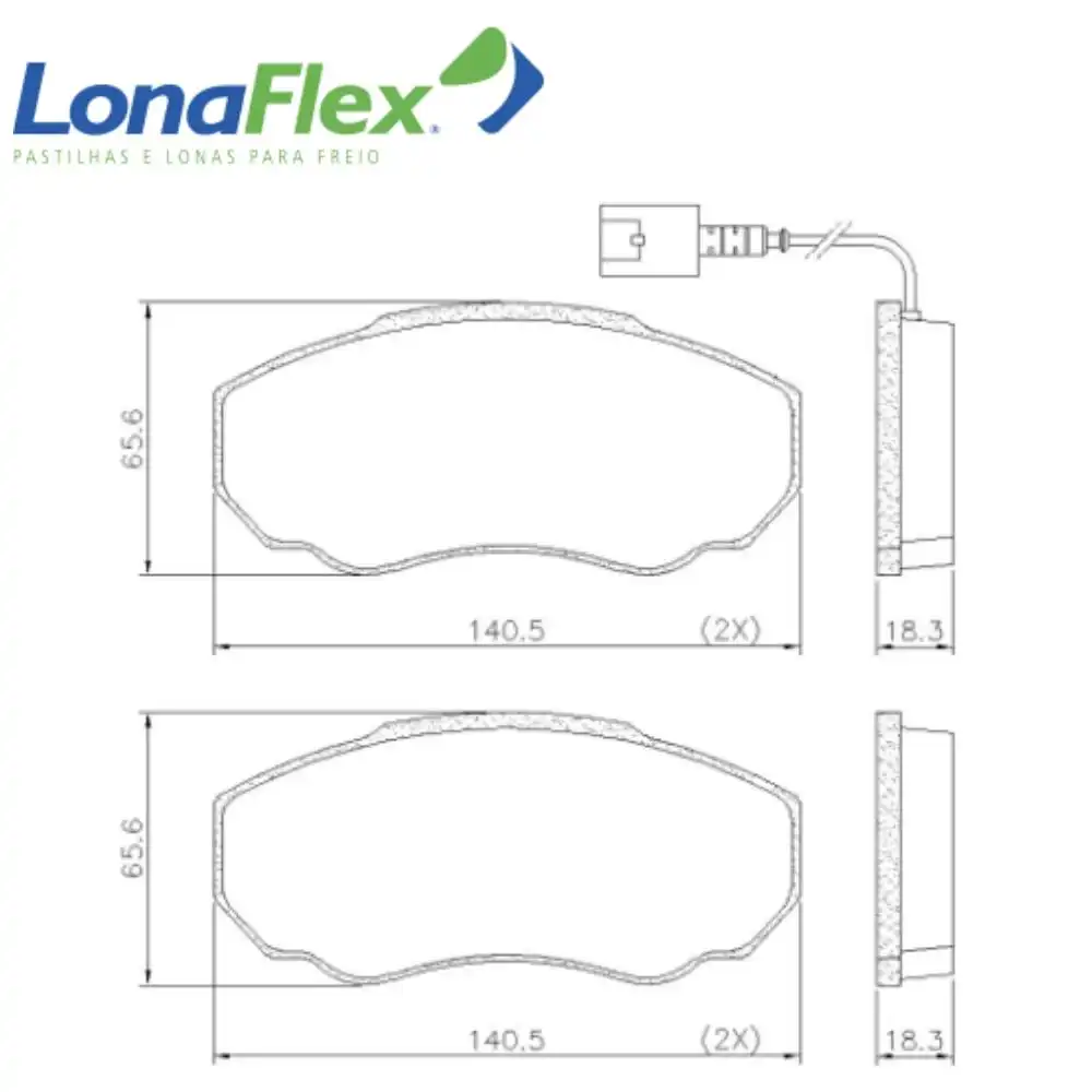PASTILHA FREIO DIANTEIRA FIAT DUCATO 2003/ ARO 15 SISTEMA BO