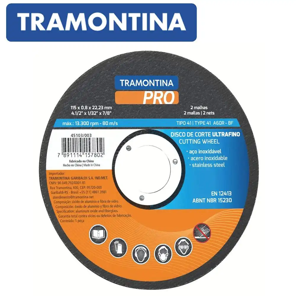 DISCO CORTE ULTRA FINO AÇO INOX 4.1/2 POL
