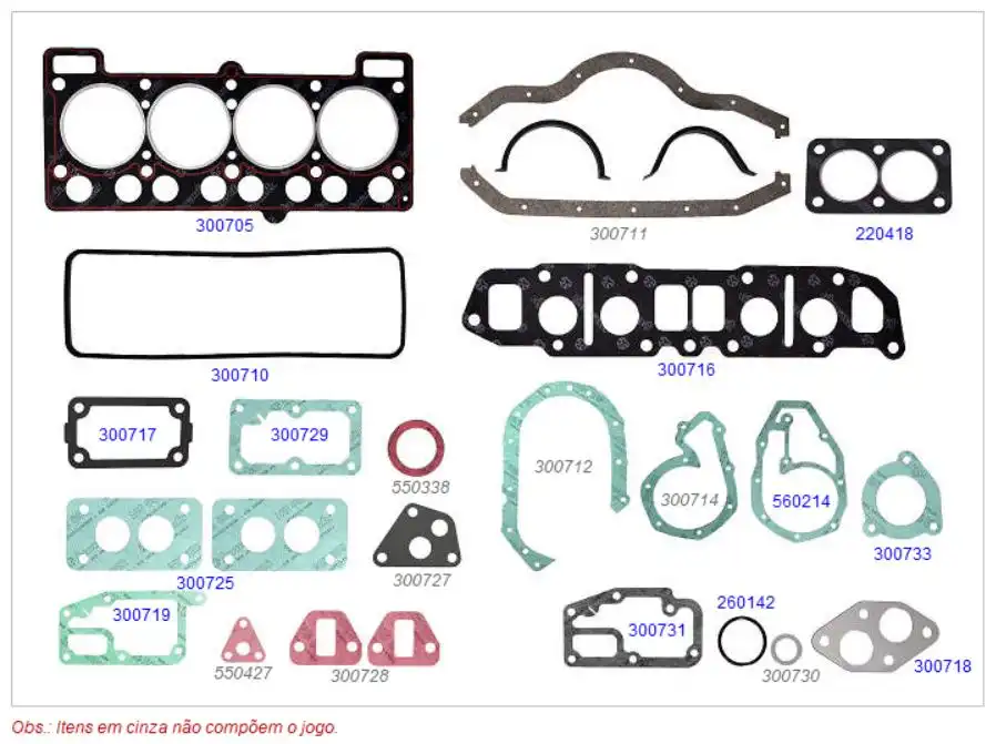 JUNTA MOTOR CHT 1.6 ALCOOL/GASOLINA S/RETENTOR SUPERIOR