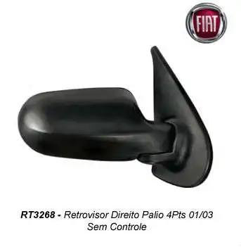 ESPELHO EXT FIAT PALIO 01/03 4PTS DIR FIXO