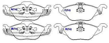 PASTILHA FREIO DIANTEIRA ASTRA 1999/ 1.8 2.0 8V ARO 14