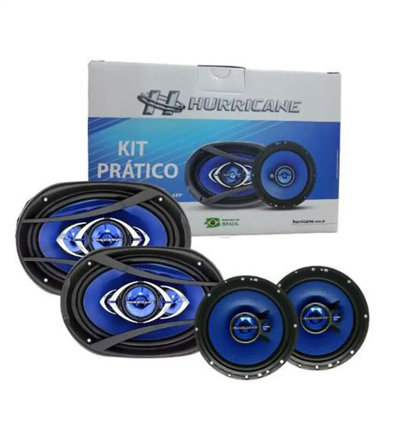 ALTOFALANTE QUADRIAXIAL 6X9 TRIAXIAL 6 KIT HURRICANE PRATICO