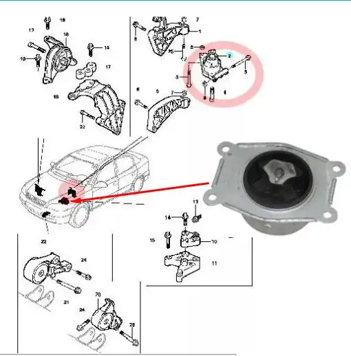 CALCO MOTOR VECTRA 06/ ASTRA 99/ ZAFIRA 99/ ESQ MANUA