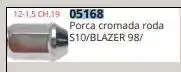 PORCA RODA S-10 BLAZER HONDA CIVIC 19MM CROMADO