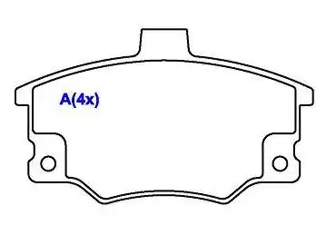 PASTILHA FREIO DIANTEIRA TIPO 1.6 8V 1993 A 1997