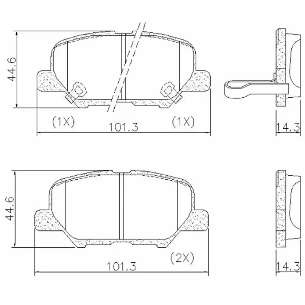 PASTILHA FREIO TRASEIRA MITSUBISHI ASX 2010 ACIMA