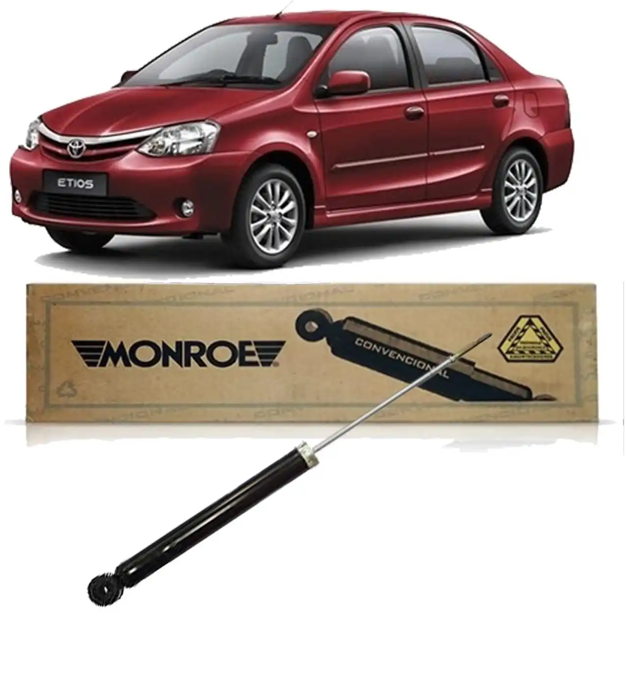 AMORTECEDOR TRASEIRO TOYOTA ETIOS 2012 A 2021