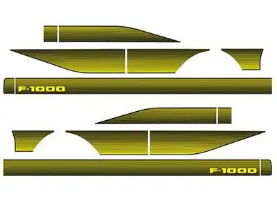 FAIXA LATERAL F-1000 89/92  AMARELA