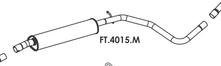 SILENCIOSO INTERMEDIARIO FIAT STILO 1.8 8V 16V 2003 A 2011