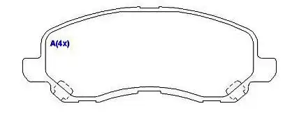 PASTILHA FREIO DIANTEIRA MITSUBISHI AIRTREK 2.0 2.4 4X4 200