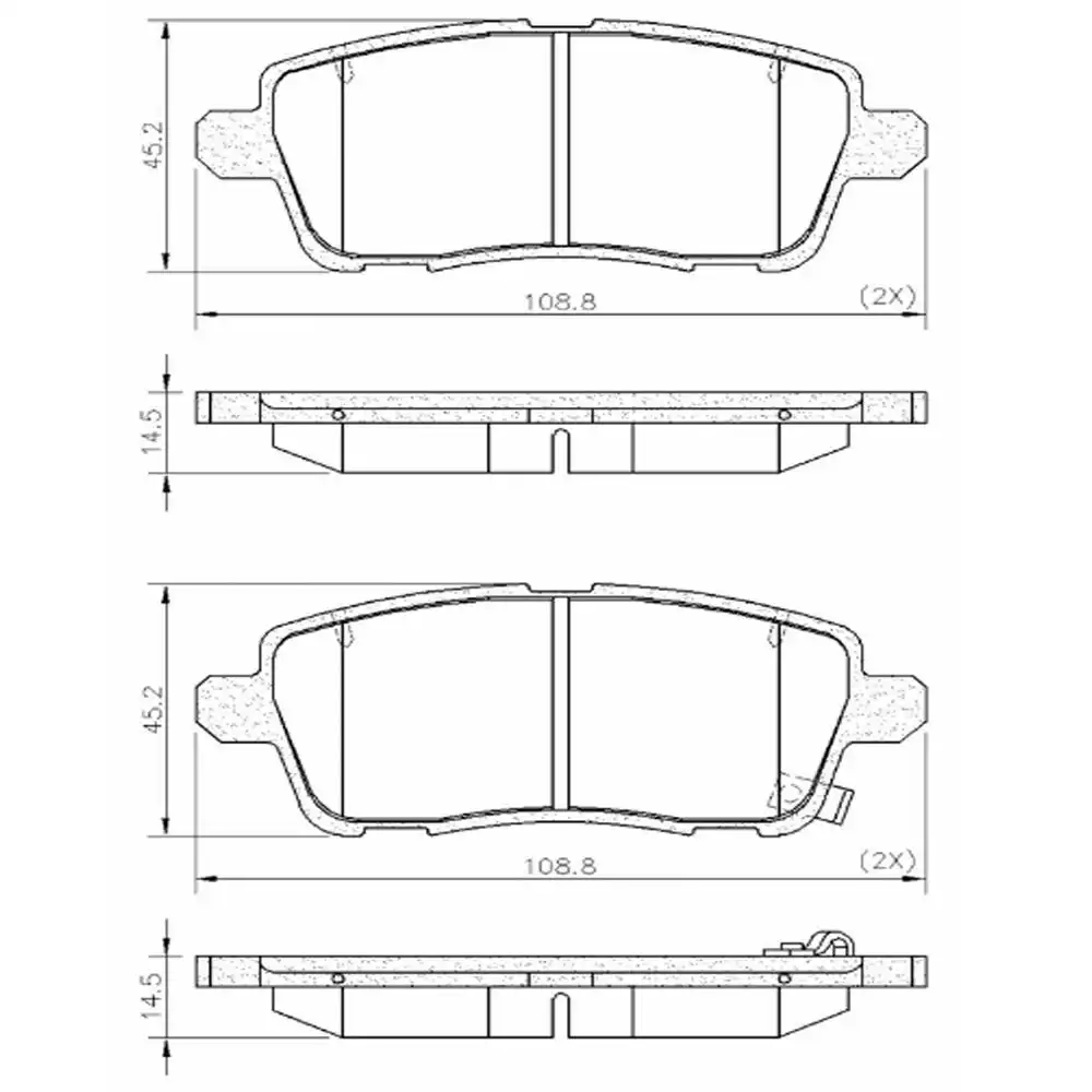 PASTILHA FREIO TRASEIRA CHERY TIGGO 7 1.6 16V 2021 ACIMA
