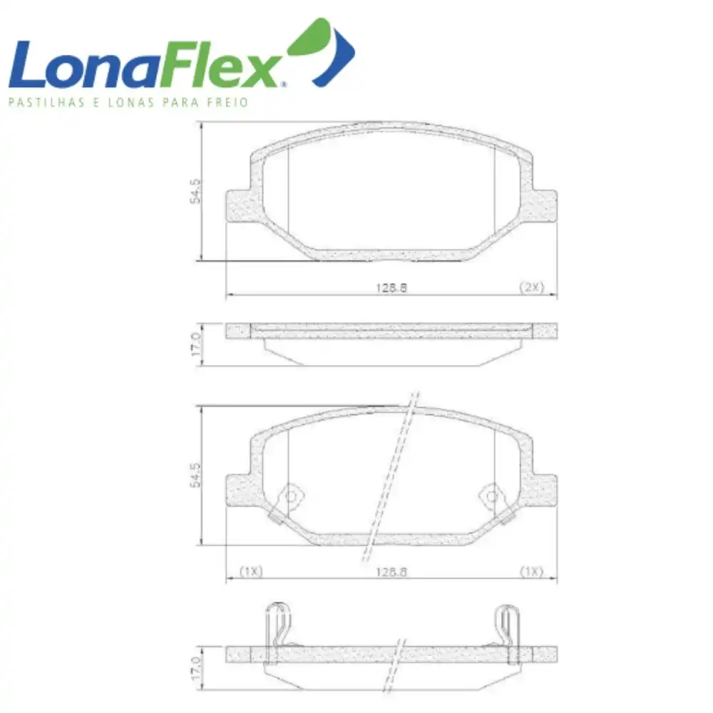 PASTILHA FREIO DIANTEIRA SPIN 2017/