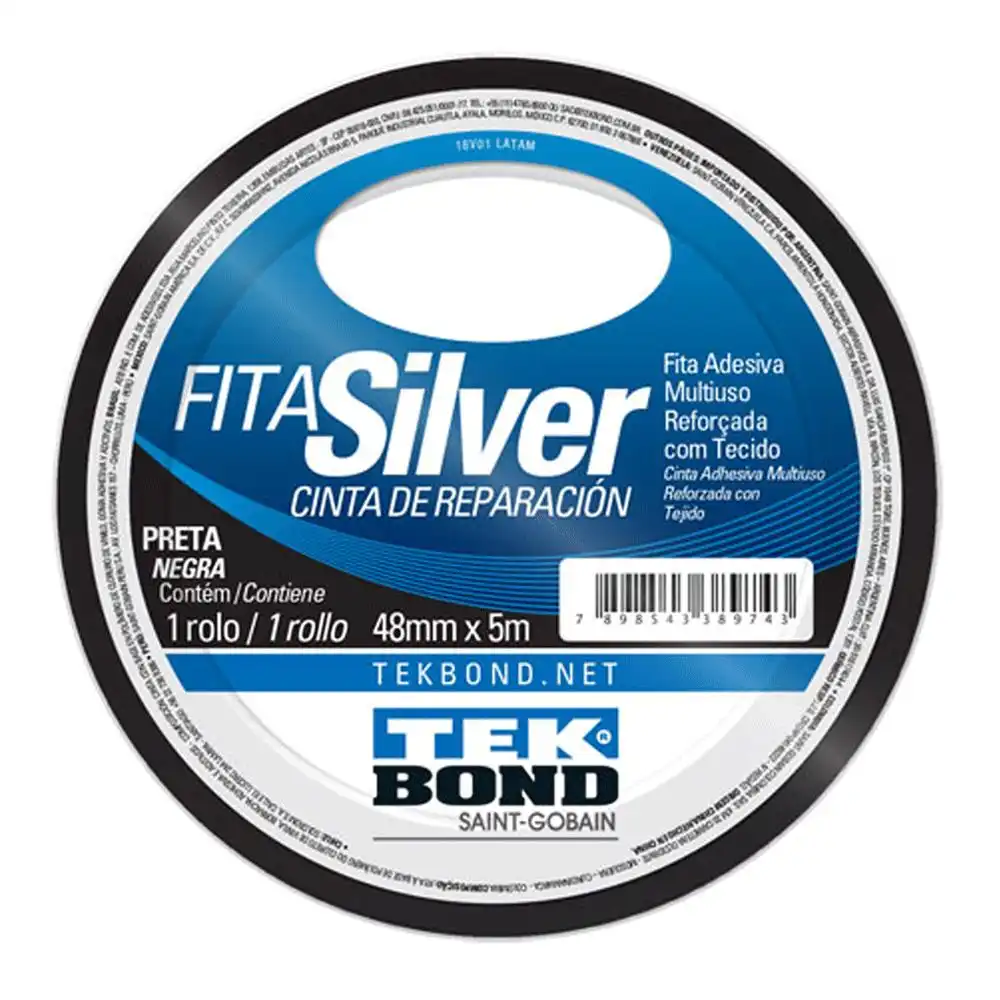 FITA SILVER TAPE PRETA 48MMX5M