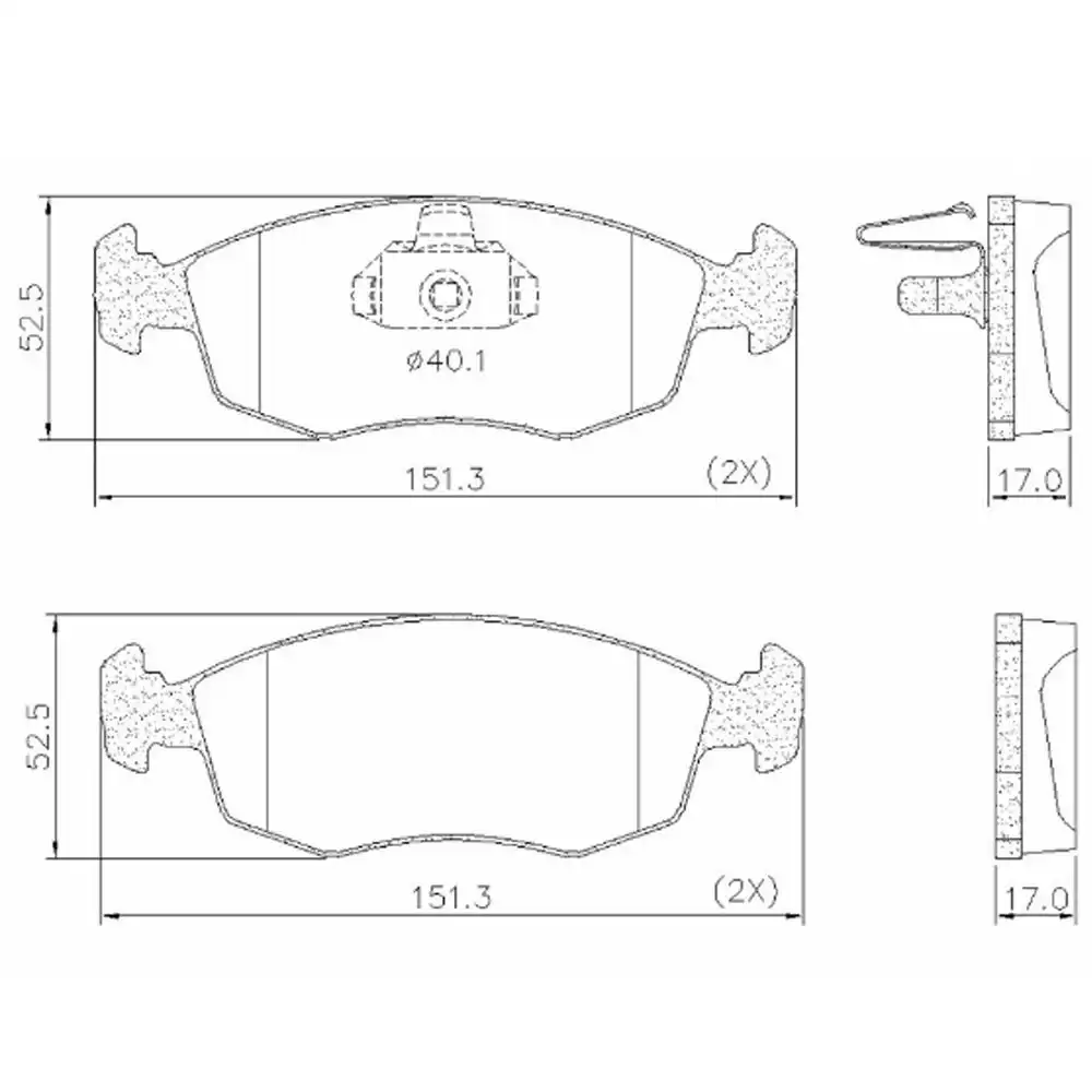 PASTILHA FREIO DIANTEIRA FIAT PALIO WEEKEND 1.6 1999/