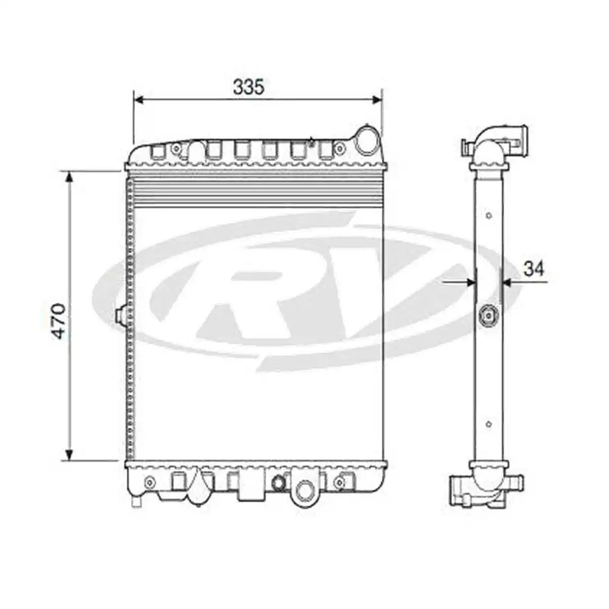 RADIADOR GOL PLUS 1.0,1.6 C/AR (EXC.16 VALV)