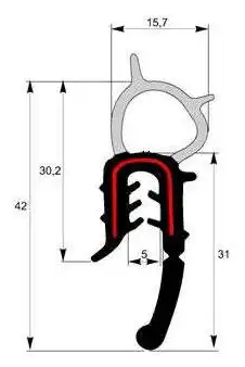 BORRACHA PORTA MALAS FIAT UNO/ELBA/PREMIO