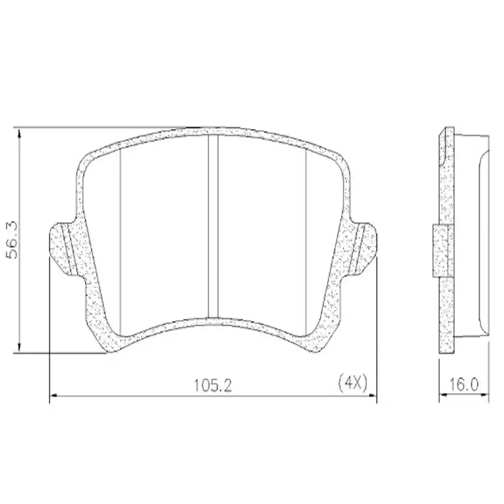 PASTILHA FREIO TRASEIRA JETTA 2.0 16V 2013 A 2018