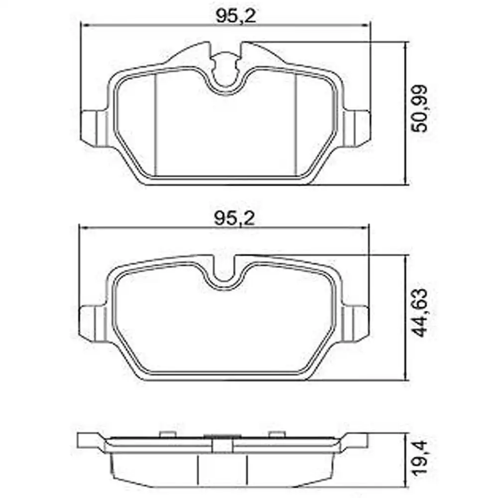 PASTILHA FREIO TRASEIRA BMW 320I 2005 A 2007