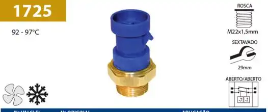 INTERRUPTOR RADIADOR FIAT PALIO 1.0 1.6 1996 A 2000 COM AR