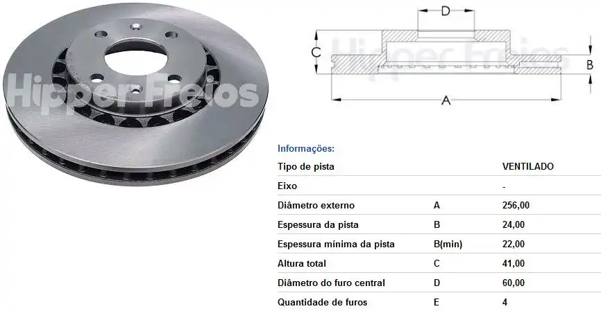 DISCO FREIO DIANTEIRO VECTRA 2.0 1994 A 1996 VENTILADO