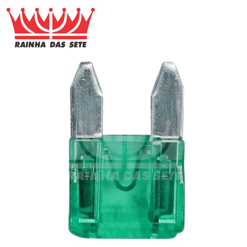 FUSIVEL MINI LAMINA VERDE 30 AMP UNIVERSAL COM 10
