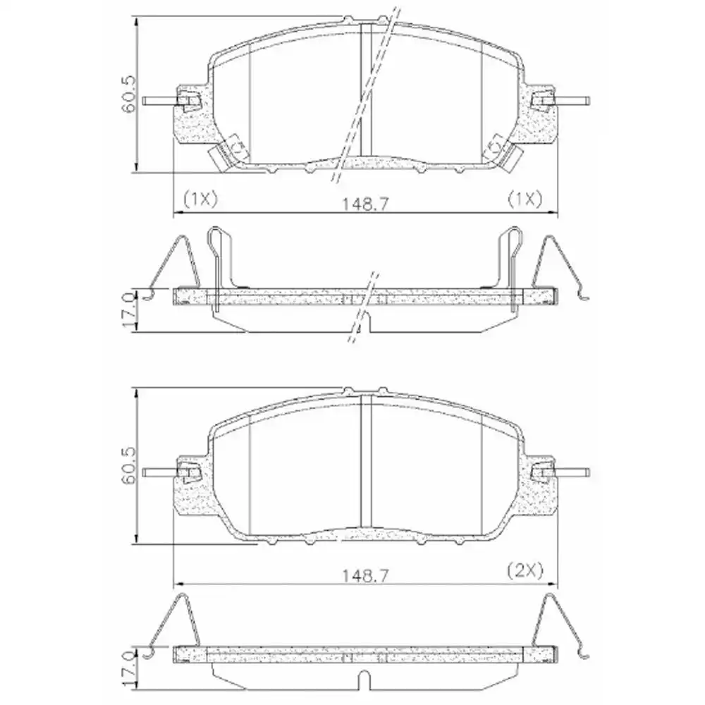 PASTILHA FREIO DIANTEIRA CIVIC 1.5 2.0 2017 A 2019 CERAMICA