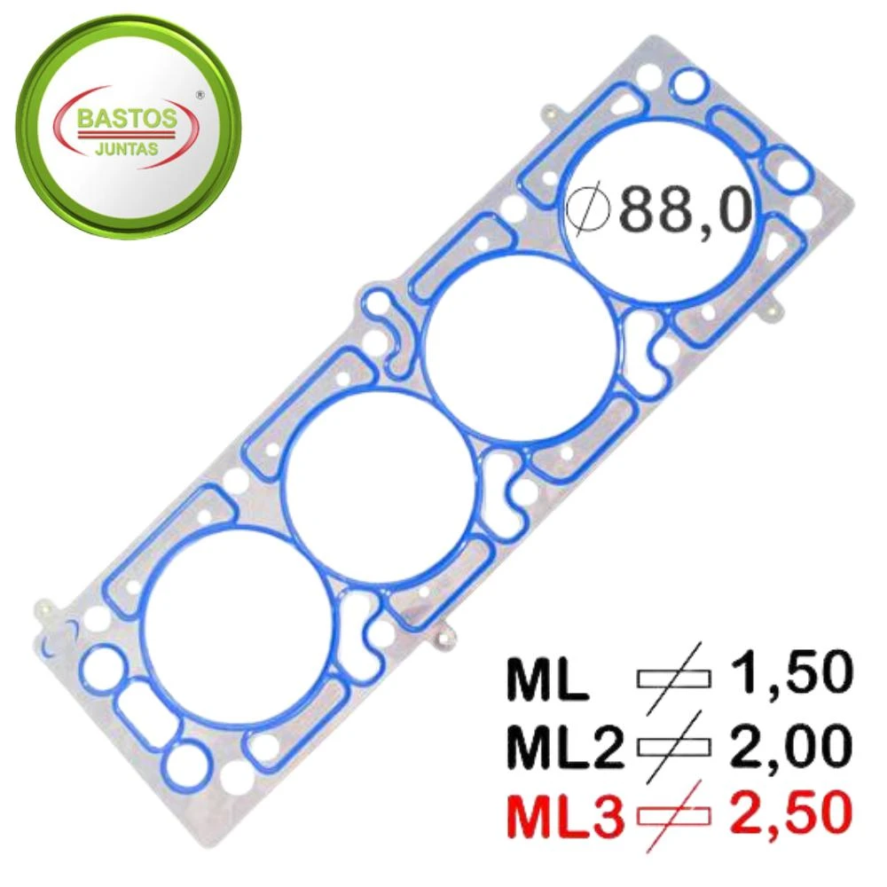 JUNTA CABECOTE VECTRA ASTRA S-10 BLAZER 2.0 2.2 2.4 8V METAL