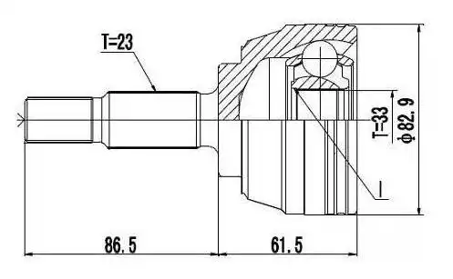JUNTA HOMOC RENAULT MEGANE 2.0 16V 2008 A 2024 (23 X 33)
