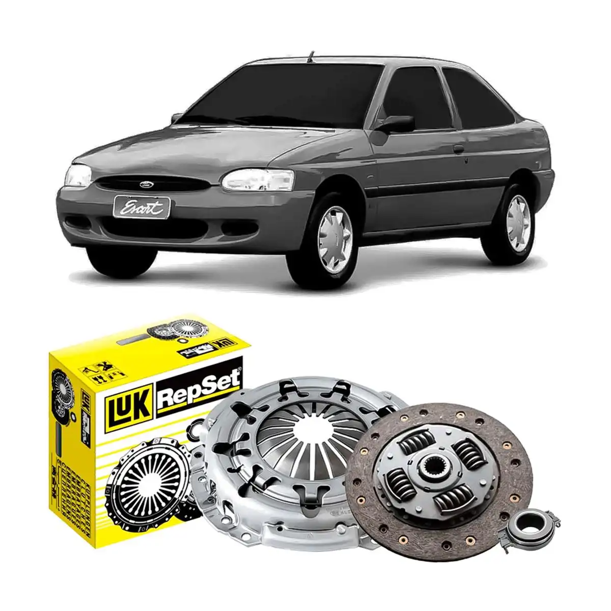 KIT EMBREAGEM ESCORT 1.8 16V ZETEC 1997 A 2003 COM ROLAMENTO