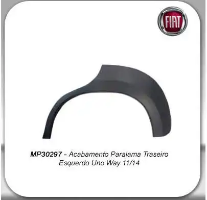 MOLDURA PARALAMA FIAT UNO WAY 2011 A 2014 TRAS ESQ CINZA