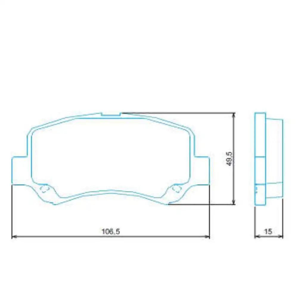 PASTILHA FREIO DIANTEIRA ASIA TOWNER 1.0 2009 ACIMA