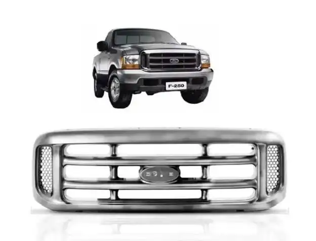 GRADE RADIADOR F-250 1999 A 2006 CROMADA