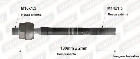 BARRA AXIAL RENAULT LOGAN SANDERO 07/13 HIDR SIST TRW
