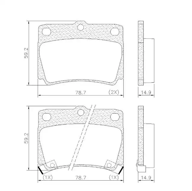 PASTILHA FREIO TRASEIRA MITSUBISHI PAJERO DAKAR 2010/