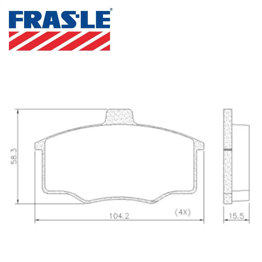PASTILHA FREIO DIANTEIRA DEL REY 1984 A 1991 SISTEMA VARGA