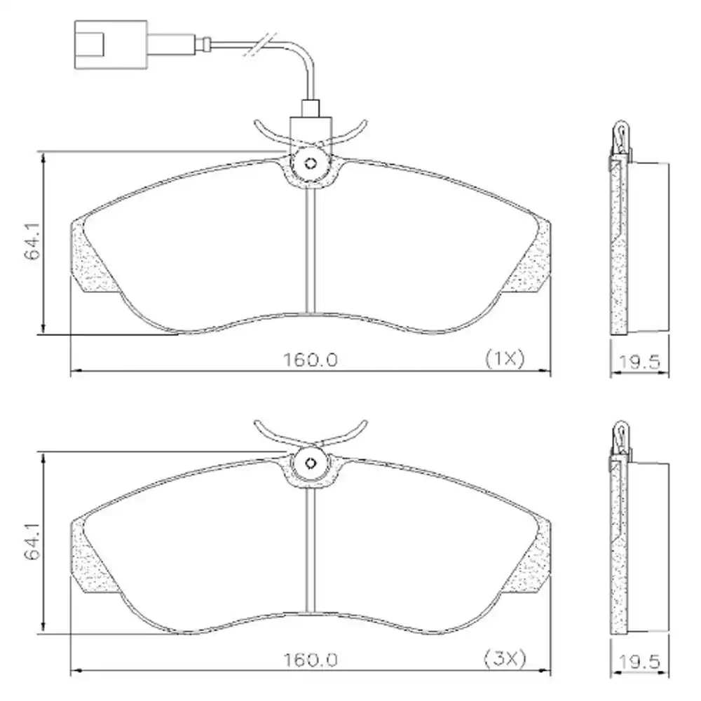 PASTILHA FREIO DIANTEIRA FIAT DUCATO 2.8 8V 1998 A 2009