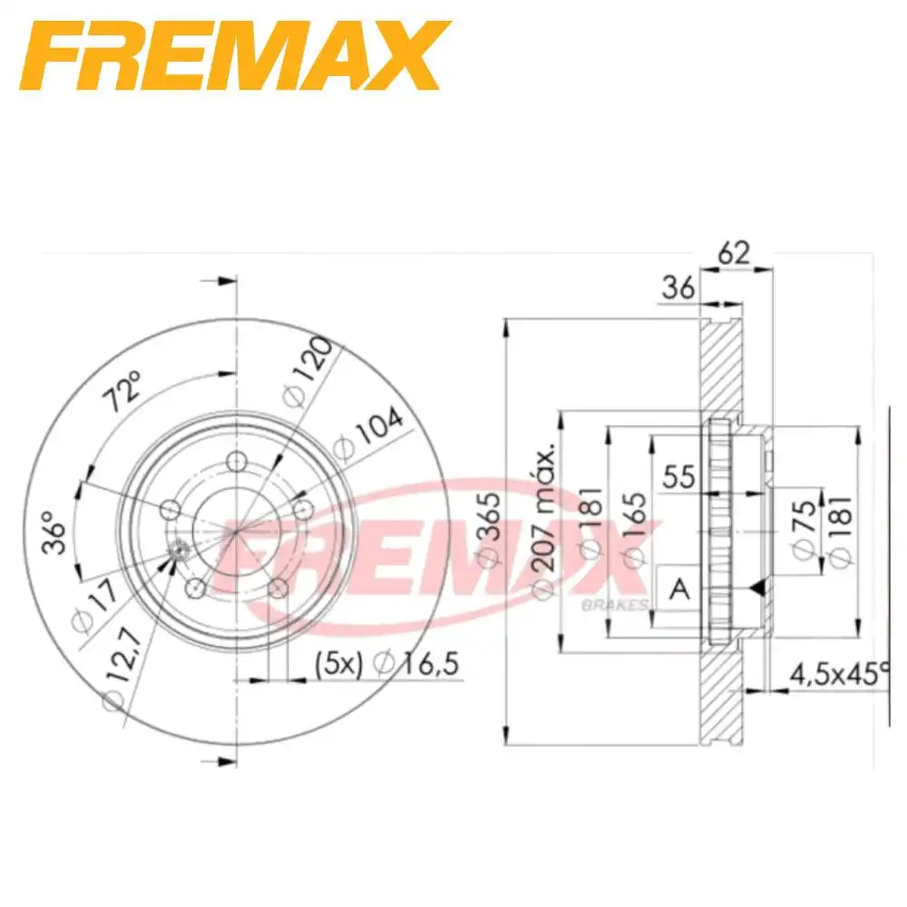 DISCO FREIO DIANTEIRO BMW X5 3.0 24V 2010 A 2020 VENTILADO