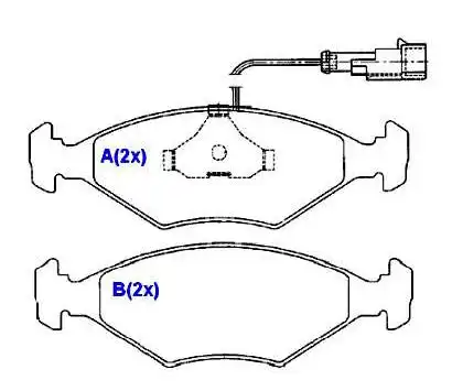 PASTILHA FREIO DIANTEIRA TEMPRA 1992 A 1997