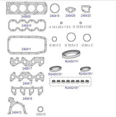JUNTA MOTOR CORSA 1.0 8V EFI/MPFI C/ RETENTOR