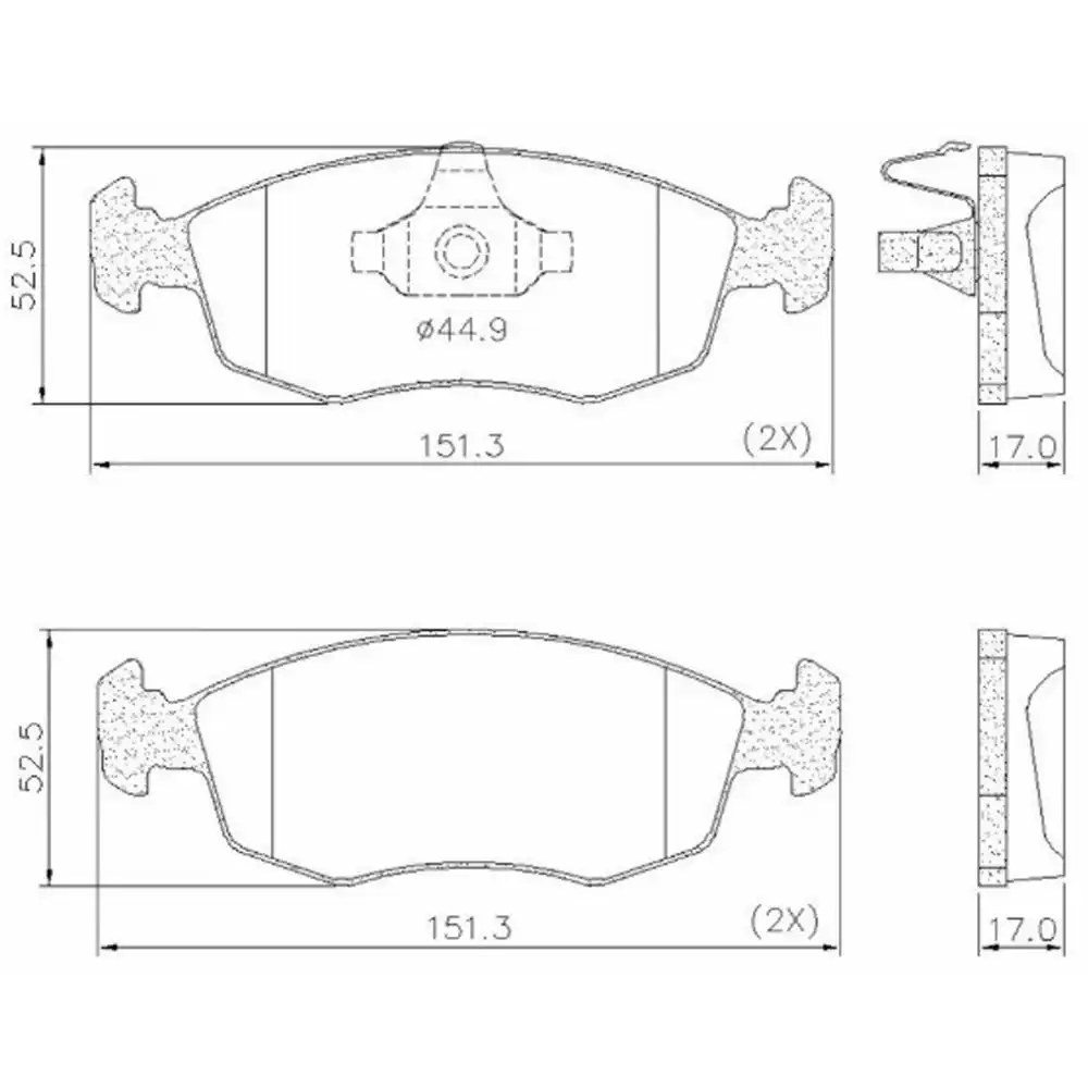 PASTILHA FREIO DIANTEIRA FIAT PALIO 1.3 1.6 16V 2009/