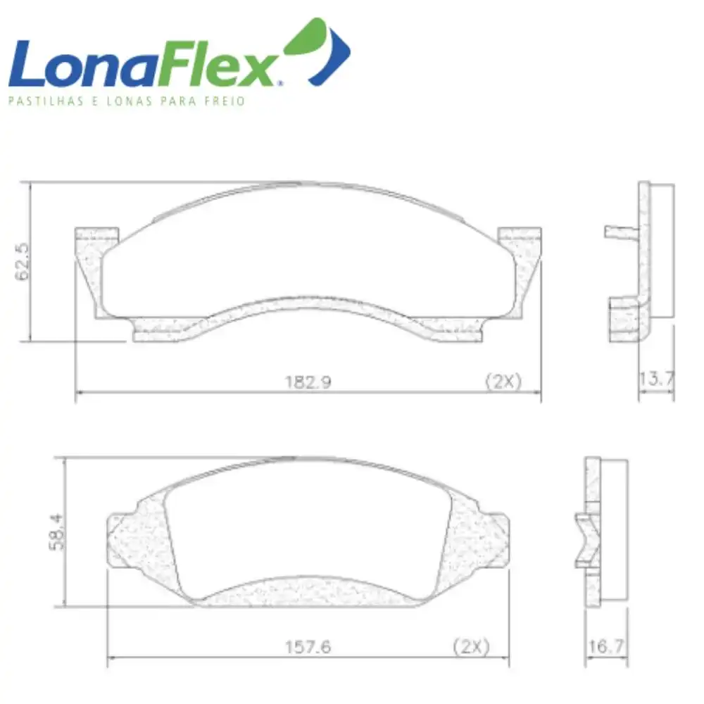 PASTILHA FREIO DIANTEIRA F-1000 /1993 SISTEMA BENDIX