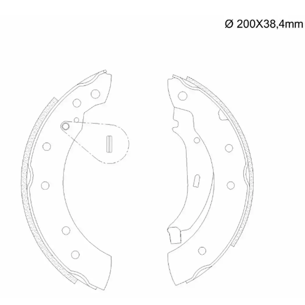 SAPATAS FREIO FIAT UNO 10/ ARGO 17/ CRONOS 1.3 1.8 18/