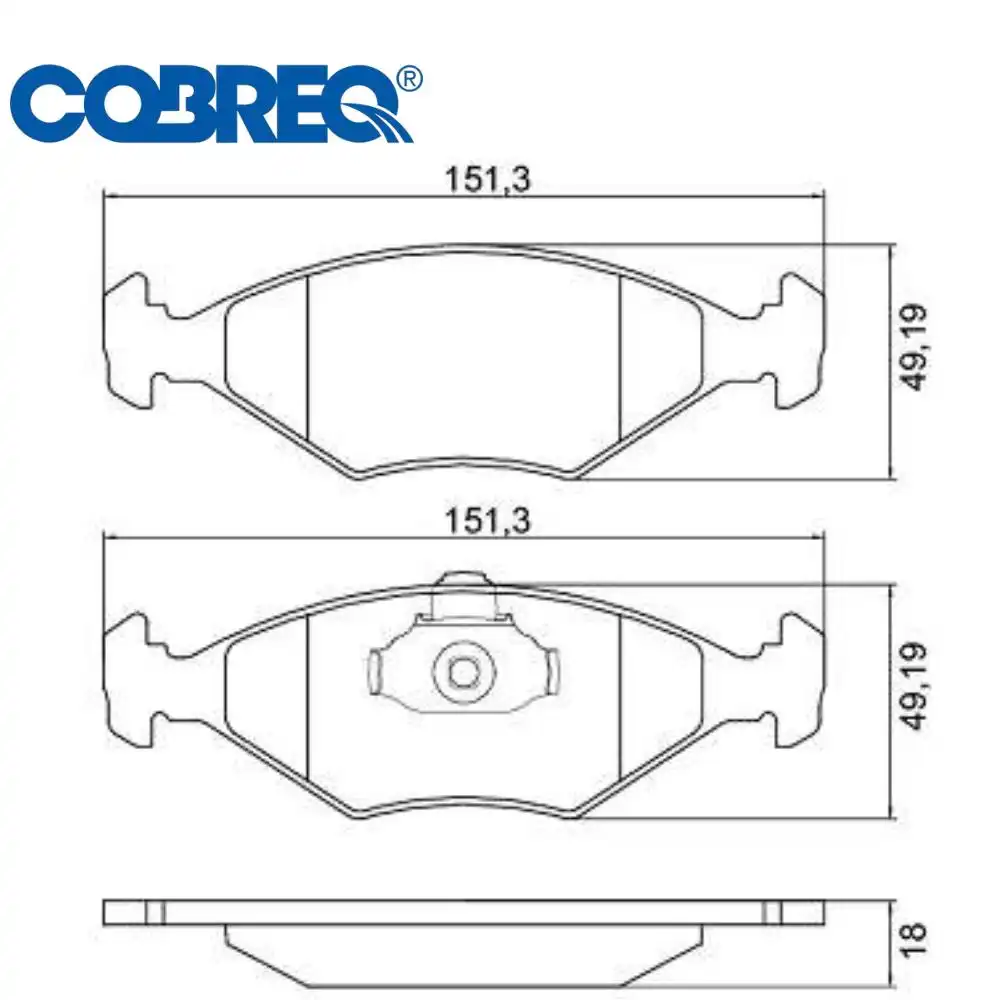 PASTILHA FREIO DIANTEIRA FIAT PALIO 1998/ SISTEMA TEVES